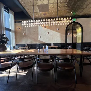 the dining area of the restaurant