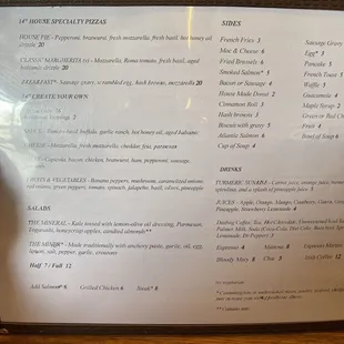 Breakfast Menu