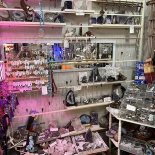 Shop&apos;s pendulums, crystals/rocks/stones, and more
