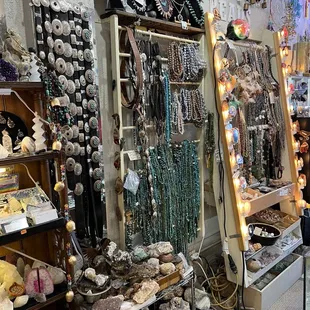 More of the shop&apos;s belts, crystals/rocks/stones, plug-ins, crystal/rock/stone beads, crystal/rock/stone necklaces, and more