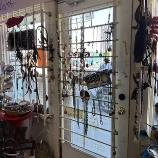 Shop&apos;s door from inside