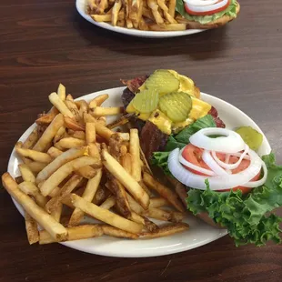 Heaping fries and most delicious goodness.