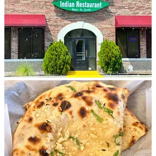 Went along with Mr. C's plan-lol. Thoroughly enjoyed the Garlic Naan as everything was a bit too spicy for me this afternoon.