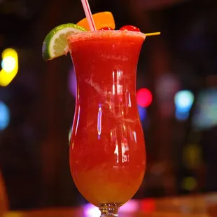 a drink with a straw