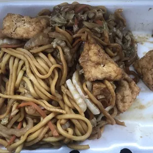 Vegetable Lomein with added Tofu