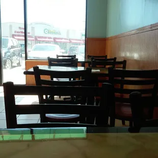 Quite a bit of seating for a small place