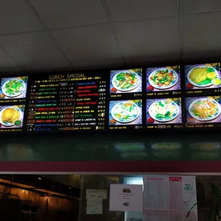 the menu of a chinese restaurant