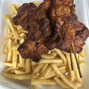 Fried Teriyaki Chicken Sticks Lunch