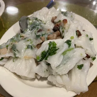 a plate of dumplings