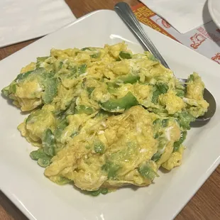 Fried Egg with Bittermelon