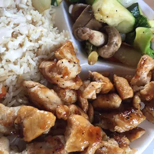 Chicken teriyaki was very good and a big portion nice vegetables
