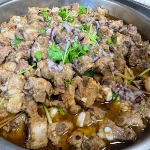 Steamed spareribs with black bean sauce