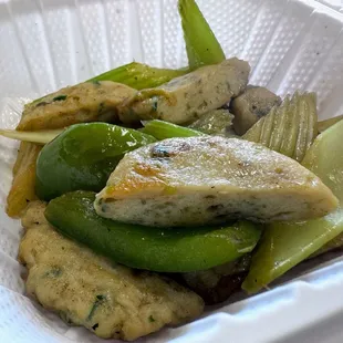 Testing out the fish cake my colleagues were raving over