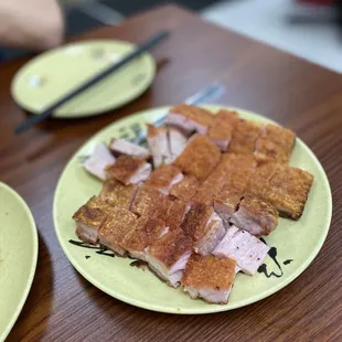 Roast pork, crispy skin