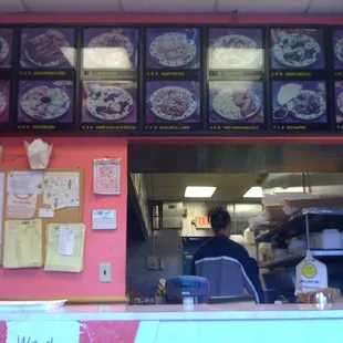 the menu of the restaurant