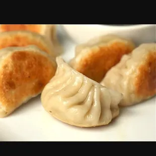 a plate of dumplings