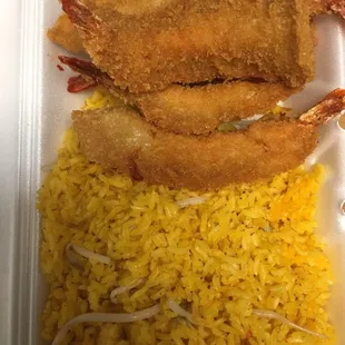 Fried Jumbo Shrimp with Fried Rice