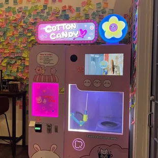 a pink vending machine