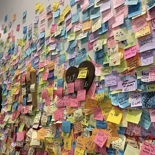 Wall of random notes.