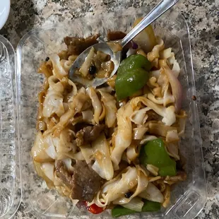 Beef ChowFun with black bean sauce