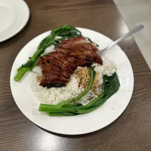 Char siu with white rice