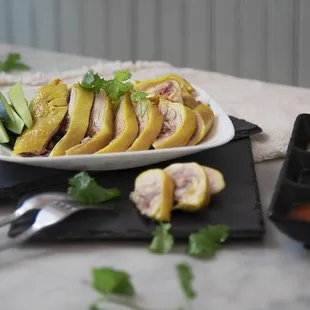 a plate of food on a table