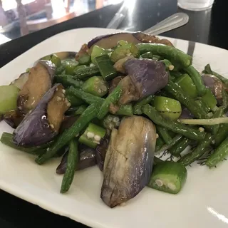 V9. Basil Eggplant, Okra, and/or String Bean