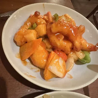 Deep Fried Sweet and Sour Prawns