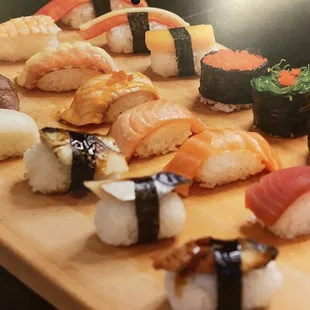 various types of sushi