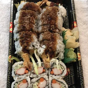 Shrimp Tempura Roll &amp; California Roll