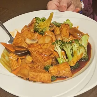 Tofu and mixed vegetables