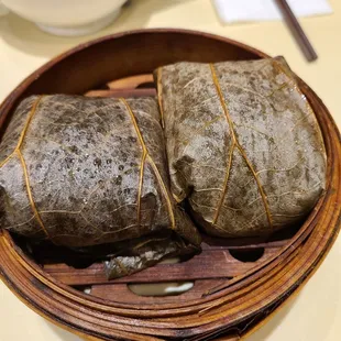 Stuffed Sticky Rice in Lotus Leaf