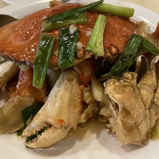 Dungeness Crab w/ Ginger and Scallion