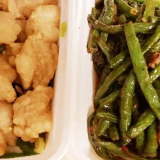 Stir-Fried String Bean with Shredded Duck