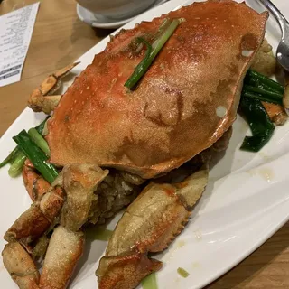 Dungeness Crab with Ginger and Scallions