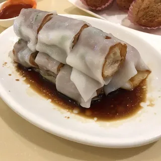 Rice Crepe with Deep Fried Chinese Donut