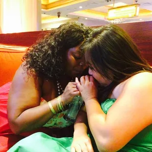 Mai and I sharing a mojito drink ;)