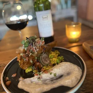 Slow roasted lamb shank