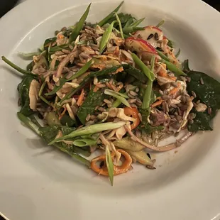 Salad with steak