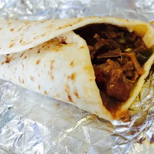 Chile con carne burrito!