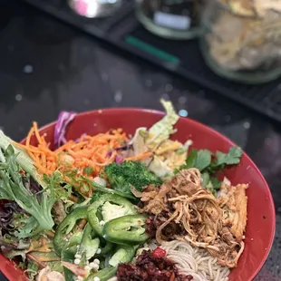 Cilantro-Lime-Soy Rice Noodle Bowl