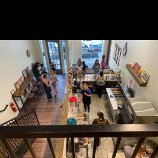 a view of the kitchen from the second floor