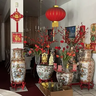 Inside their beautiful restaurant