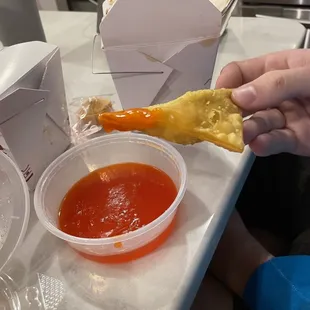 Crab rangoons- a must!!