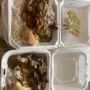 Pork chop and rice, sausage and rice