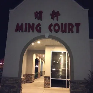 Front of building.