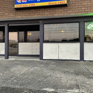 the front of the building