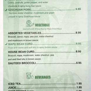 Menu - September 2023