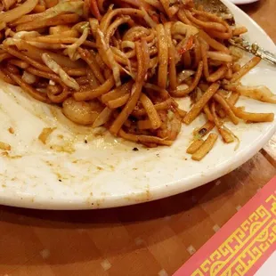 It looks like it's been constantly just tossed all day.. just a greasy burned taste.