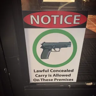 It is a pleasant surprise to see this sign, as opposed to the all-too-often banning of lawful concealed carrying.
